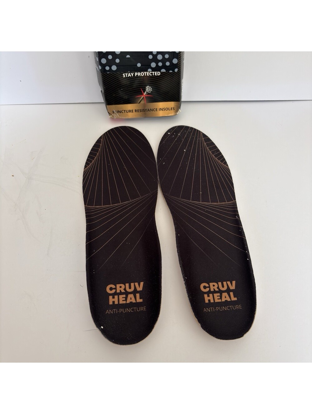 CRUVHEAL Puncture Resistant Work Insole - Nail Proof - Steel Toe Inserts - Work